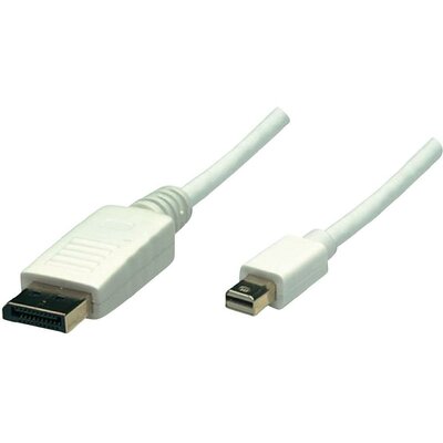 DisplayPort kábel [1x mini DisplayPort dugó - 1x DisplayPort dugó] 2 m fehér, Manhattan