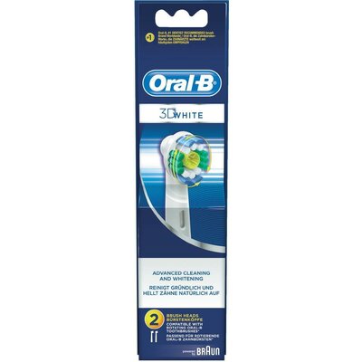 Tartalék fogkefe, 2 db-os csomag, fehér, Oral-B EB18-2