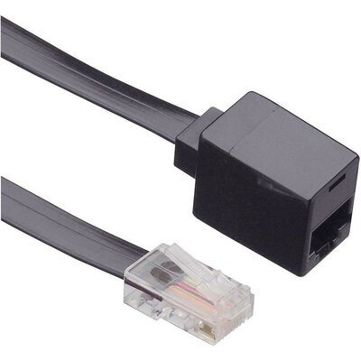 ISDN hosszabbítókábel [1x RJ45 dugó 8p4c - 1x RJ45 alj 8p4c] 6 m fekete Conrad