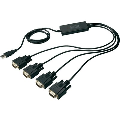 USB kábel 1x USB 2.0 dugó A - 4x 1.50 m Fekete