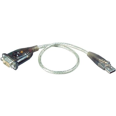 USB 2.0 adapter kábel 1 x D-SUB 9pól. - 1 x USB 2.0 dugó A, ezüst ATEN