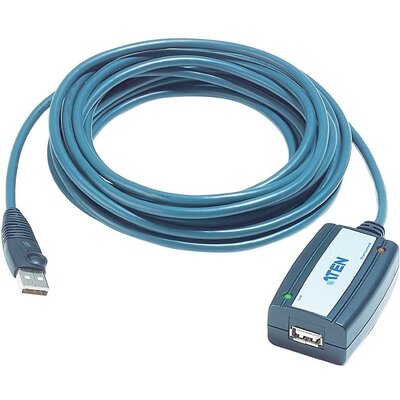 USB 2.0 hosszabbító kábel 5 m, fekete, ATEN UE250-AT