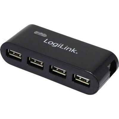 4 portos USB HUB, fekete, LogiLink