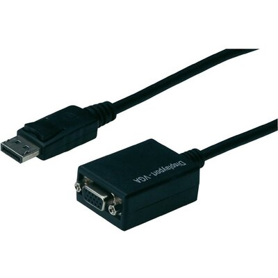 DisplayPort / VGA adapter [1x DisplayPort dugó - 1x VGA alj] fekete