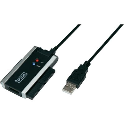SATA - IDE átalakító, 1x USB 2.0 dugó A - 1x 0.90 m fekete Digitus