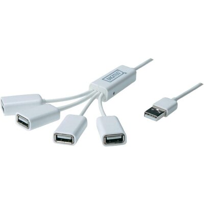 USB hub, 4 portos, DIGITUS Slim Spider