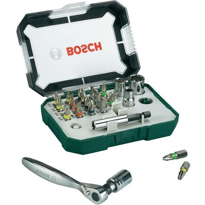 Bosch 2607017322 Bit készlet 26 részes racsnival