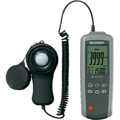 Fénymérő, luxmérő, megvilágítás mérő készülék 0.01 - 400000 lx VOLTCRAFT MS-200LED