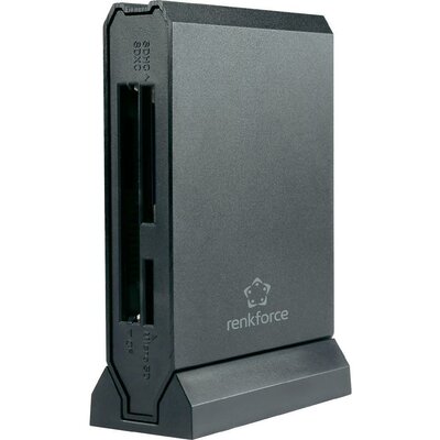 Külső memóriakártya olvasó, USB 3.0 Renkforce CR11e-A Fekete