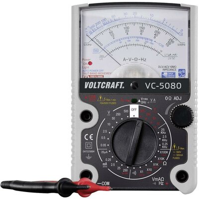 Analóg multiméter, mérőműszer CAT III 500 V, Voltcraft VC-5080
