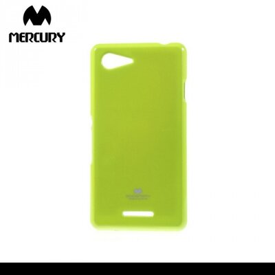 Mercury Goospery hátlapvédő telefontok gumi / szilikon (csillámporos) Zöld [Sony Xperia E3 (D2203)]