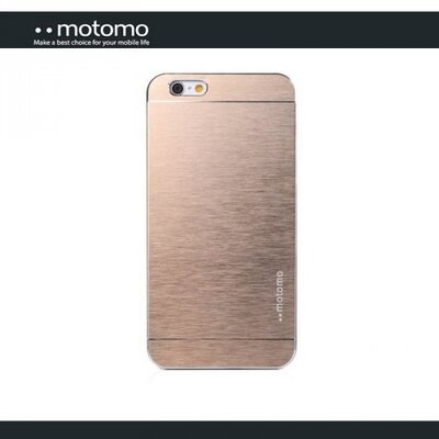 Motomo MOTOMO műanyag hátlapvédő telefontok (alumínium hátlap, szálcsiszolt mintázat) Arany [Apple iPhone 6 4.7", iPhone 6S 4.7"]