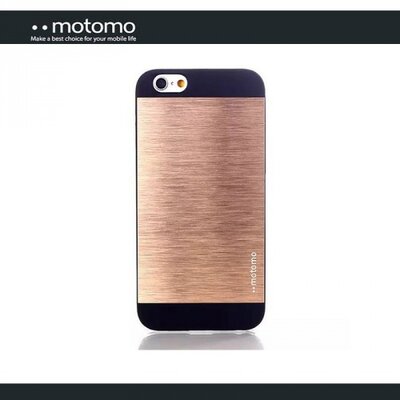 Motomo MOTOMO műanyag hátlapvédő telefontok (alumínium hátlap, szálcsiszolt mintázat) Arany [Apple iPhone 6+ Plus 5.5", iPhone 6S+ Plus 5.5"]