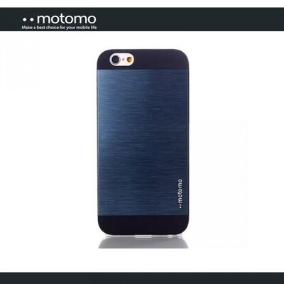 Motomo MOTOMO műanyag hátlapvédő telefontok (alumínium hátlap, szálcsiszolt mintázat) Sötétkék [Apple iPhone 6+ Plus 5.5", iPhone 6S+ Plus 5.5"]
