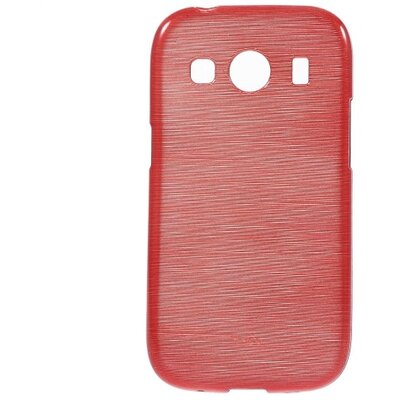 Hátlapvédő telefontok gumi / szilikon (szálcsiszolt mintázat) Piros [Samsung Galaxy Ace 4 LTE (SM-G357FZ)]