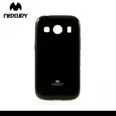 Mercury Goospery hátlapvédő telefontok gumi / szilikon (csillámporos) Fekete [Samsung Galaxy Ace 4 LTE (SM-G357FZ)]