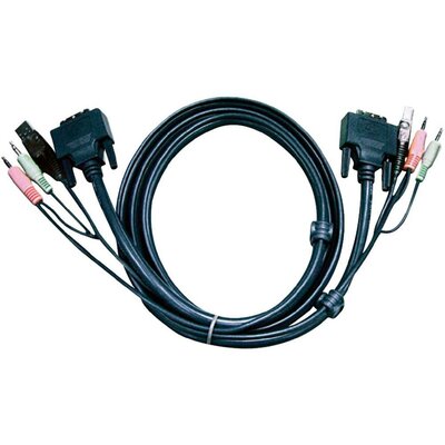 DVI D kábel KVM-hez 3 m, 2L-7D03U