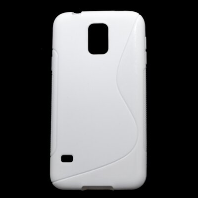 Hátlapvédő telefontok gumi / szilikon (S-line) Fehér [Samsung Galaxy S5 (SM-G900)]
