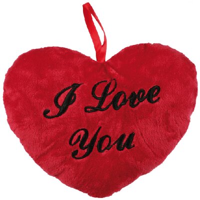 „I love You" feliratú piros szív párna 26cm