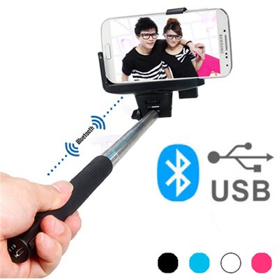 Bluetooth Monopod Selfie Bot, Fekete