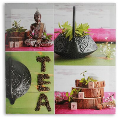 50 x 50 es Buddha Tea Kép Festővásznon, Rózsaszín
