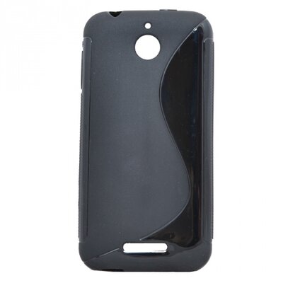 Hátlapvédő telefontok gumi / szilikon (S-line) Fekete [HTC Desire 510]