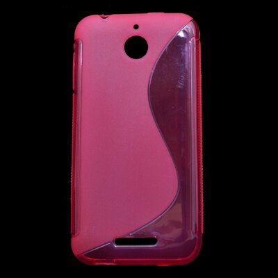 Hátlapvédő telefontok gumi / szilikon (S-line) Rózsaszín [HTC Desire 510]