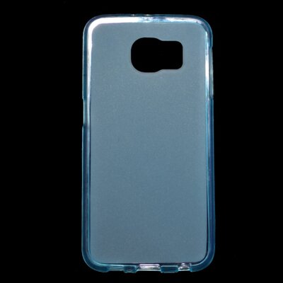 Hátlapvédő telefontok gumi / szilikon (fényes keret), Kék [Samsung Galaxy S6 (SM-G920)]