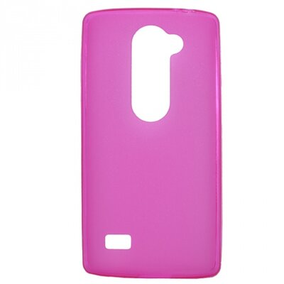 Hátlapvédő telefontok gumi / szilikon (matt, fényes keret) Rózsaszín [LG Leon (C50) ]