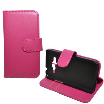 Telefontok álló, bőr hatású (flip, mágneses, oldalra nyíló, asztali tartó funkció) Rózsaszín [Samsung Galaxy Core Prime (SM-G360), Galaxy Core Prime LTE (SM-G361)]