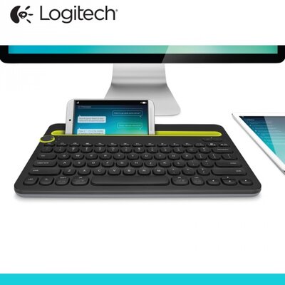 Logitech K480_B BLUETOOTH billentyűzet (Univerzális asztali tartó funkció, QWERTY angol nyelvű billentyűzet) FEKETE