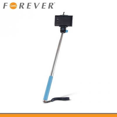 Forever MP-300_BL Univerzális állítható kézi selfie bot (20-100 cm hosszú nyél, 360°-ban forgatható) KÉK