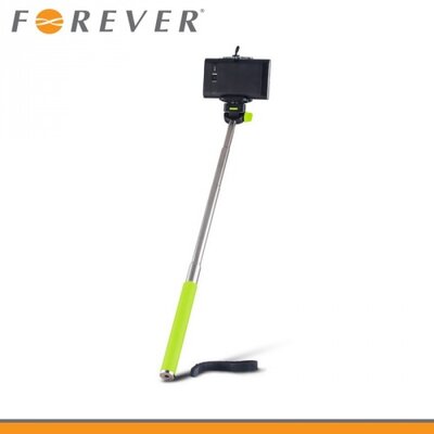Forever MP-300_G Univerzális állítható kézi selfie bot (20-100 cm hosszú nyél, 360°-ban forgatható) ZÖLD
