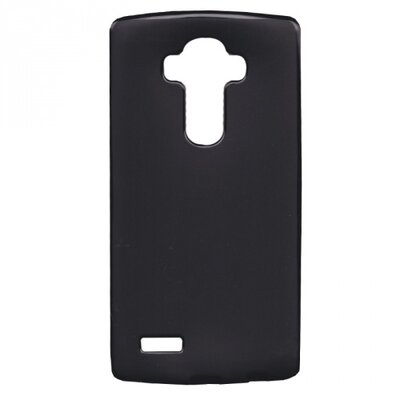 Hátlapvédő telefontok gumi / szilikon (matt, fényes keret) Fekete [LG G4 (H815)]
