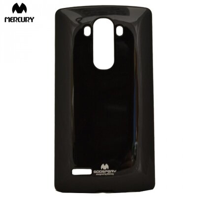 Mercury Goospery hátlapvédő telefontok gumi / szilikon (csillámporos) Fekete [LG G4 (H815)]