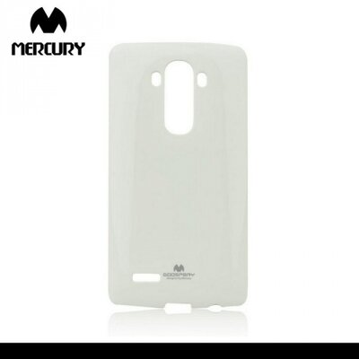 Mercury Goospery hátlapvédő telefontok gumi / szilikon (csillámporos) Fehér [LG G4 (H815)]