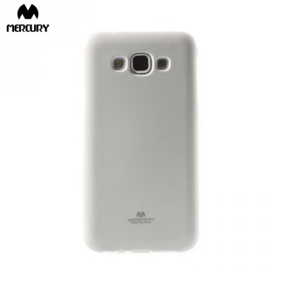 Mercury Goospery hátlapvédő telefontok gumi / szilikon (csillámporos) Fehér [Samsung Galaxy E7 (SM-E700)]