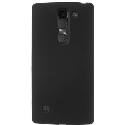 Műanyag hátlapvédő telefontok (gumírozott) Fekete [LG Spirit (C70)]