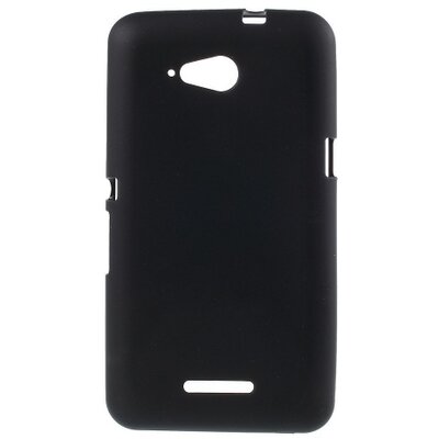 Hátlapvédő telefontok gumi / szilikon (matt, fényes keret) Fekete [Sony Xperia E4g]
