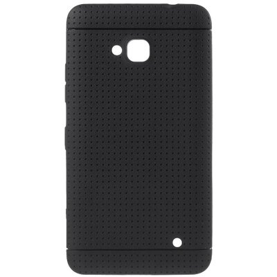 Hátlapvédő telefontok gumi / szilikon (lyukacsos) Fekete [Microsoft Lumia 640]