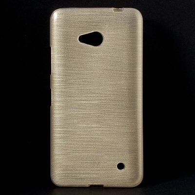 Hátlapvédő telefontok gumi / szilikon (szálcsiszolt mintázat) Arany [Microsoft Lumia 640]