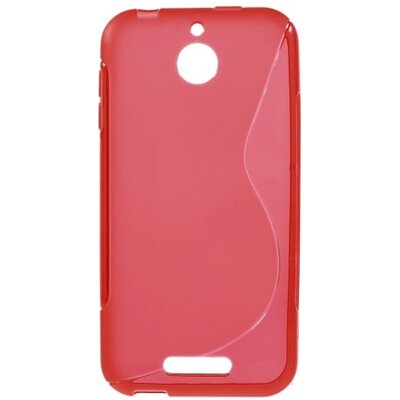 Hátlapvédő telefontok gumi / szilikon (S-line) Piros [HTC Desire 510]