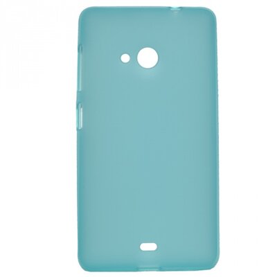 Hátlapvédő telefontok gumi / szilikon (matt, fényes keret), Kék [Microsoft Lumia 535]