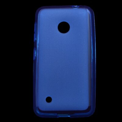 Hátlapvédő telefontok gumi / szilikon (fényes keret), Kék [Nokia Lumia 530]