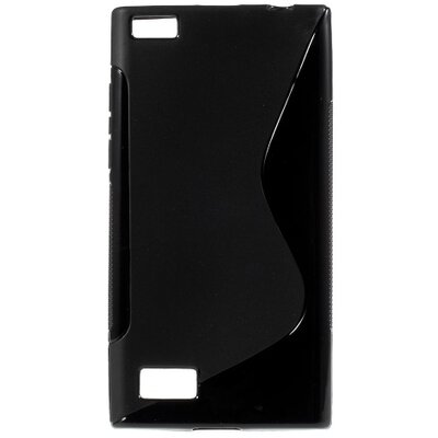 Hátlapvédő telefontok gumi / szilikon (S-line) Fekete [Blackberry Leap (Z20)]