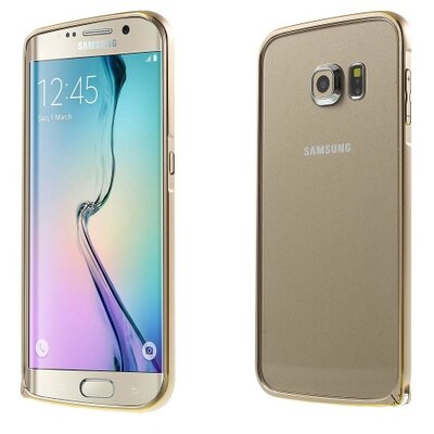 Hátlapvédő telefontok alumínium keret (BUMPER) Arany [Samsung Galaxy S6 EDGE (SM-G925F)]