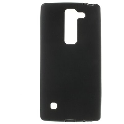 Hátlapvédő telefontok gumi / szilikon (matt, fényes keret) Fekete [LG Spirit (C70)]