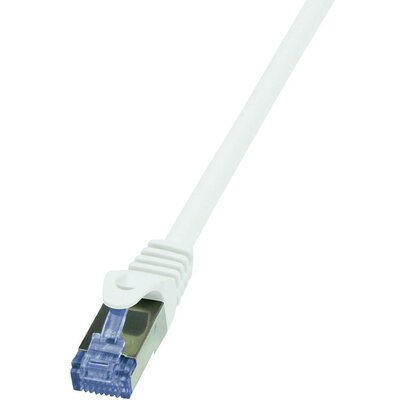 RJ45 Hálózati csatlakozókábel, CAT 6A S/FTP [1x RJ45 dugó - 1x RJ45 dugó] 0,25 m, fehér LogiLink