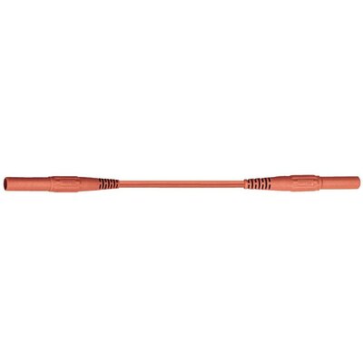 Mérőzsinór, mérővezeték 4 mm-es banándugóval, 2,5 mm² PVC 1m piros, MultiContact XMF-419