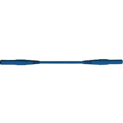 Mérőzsinór, mérővezeték 4 mm-es banándugóval, 2,5 mm² PVC 1m kék, MultiContact XMF-419